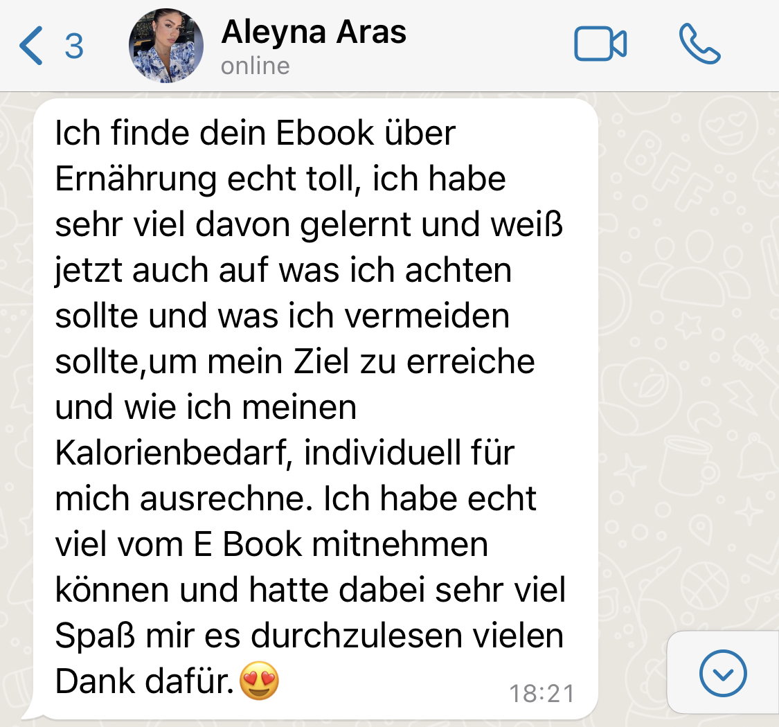 Kundenfeedback E-Book Aleyna Aras